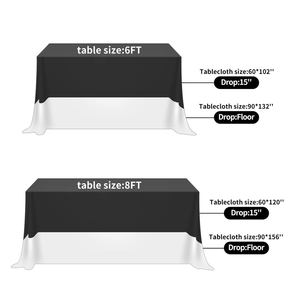 6 Pack Rectangle Tablecloth, 60x120 Inch, Stain Resistant and Wrinkle Polyester Table Cloth, Fabric Table Cover