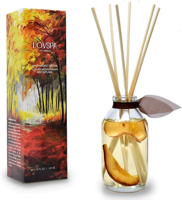 Reed Diffuser Set - Apple Harvest Scented Diffuser with Sticks - Set of 4