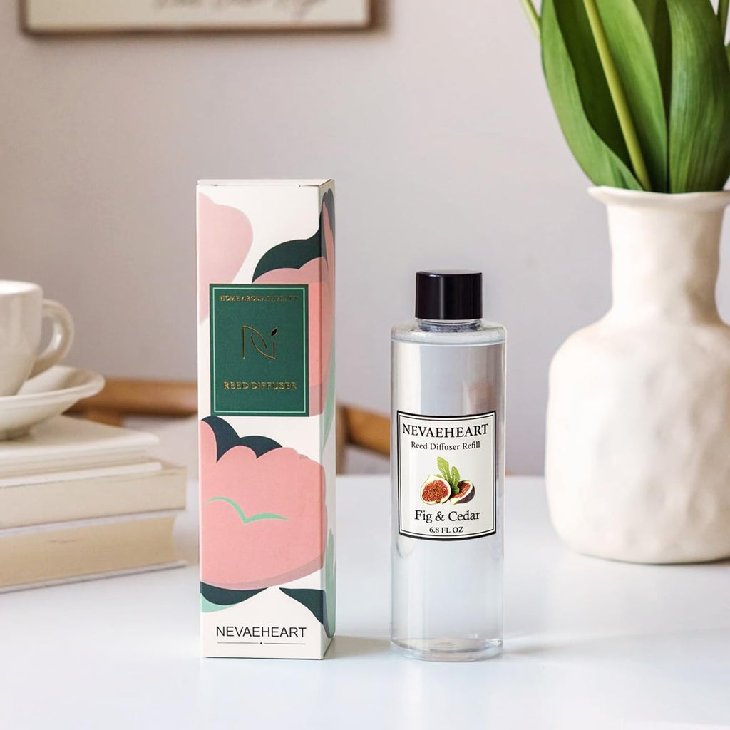 Gardenia Reed Diffuser Oil Refill Set, 6.8 OZ X 2 Pack Home Fragrance Home Decor