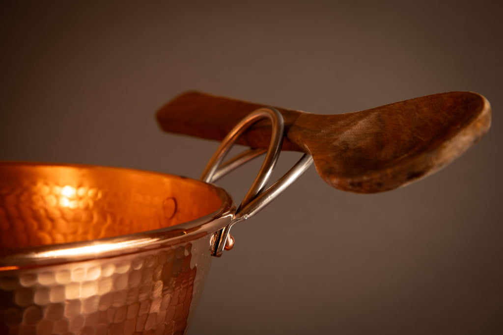 Mixing Bowl with Handle | Hand Hammered | 1.5 Qt, 8