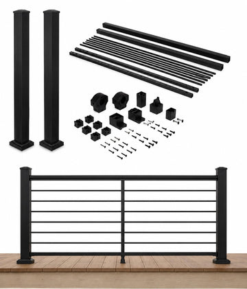 Plus Rod Rail Level Kit, 6-8' Span x 36" High, Posts & Brackets