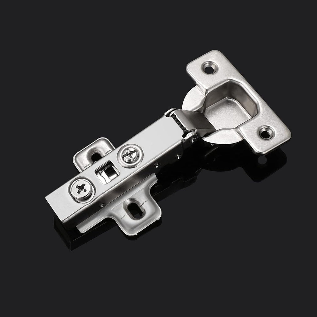 CHR093 105 Degree Soft Closing European Full Overlay Concealed Hinge with Mounting Plate,1 Pair