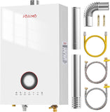 Tankless Water Heater Natural Gas, 4.74 GPM 18L Indoor Instant Hot Water Heater with Digital Fahrenheit Display