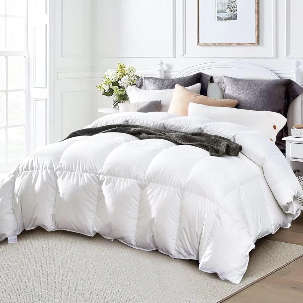 California King Down Comforter, All Season Duvet Insert, White