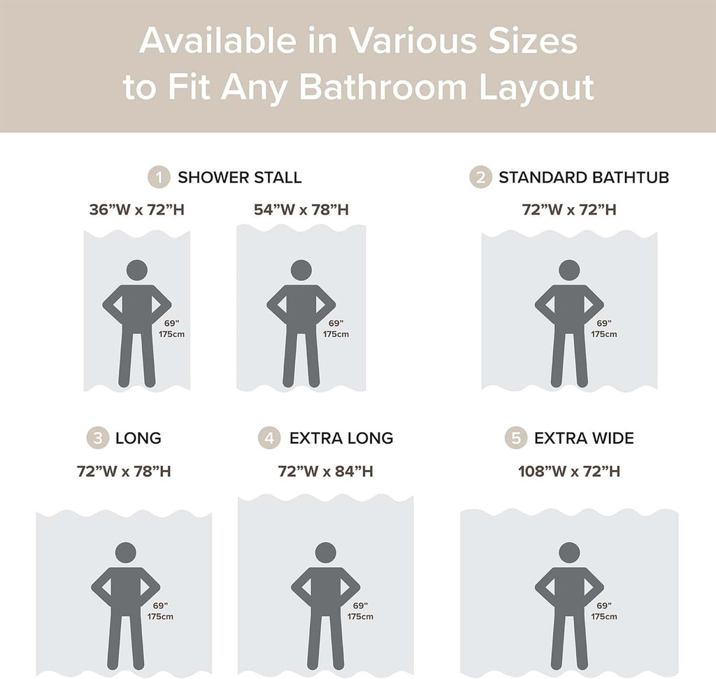 Arbor Waffle Shower Curtain , 72 x 72, Beige | Adds Privacy, Machine Washable, Farmhouse, OEKO-TEX Certified Bathroom
