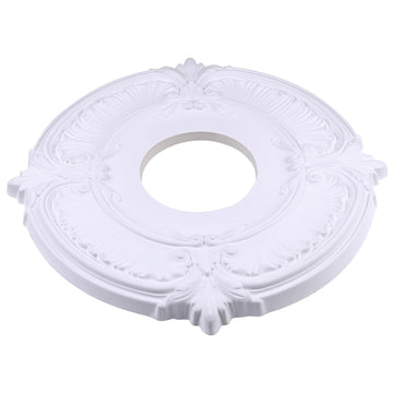 13-Inch Ceiling Medallion, White Primed Light Fixture Canopy, Decorative Ceiling Rosette for Chandeliers & Ceiling