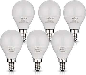 E12 LED Bulbs 5w Soft White Small Candelabra Edison Base Globe Shaped Energy Saving Ceiling Fan LED Light Bulbs, Warm