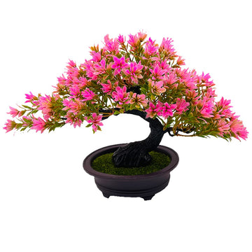 Artificial Bonsai Tree, Faux Pine Plants, Faux Juniper Potted Fake Plants Indoor Office Decor for Men Desk Plant Home