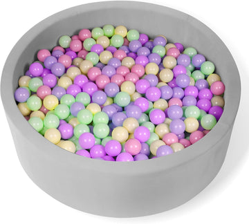 Baby Ball Pit for Balls 35.4" x 11.8" Round Foam Ball Pits for Kids Toddlers Soft Play Equipment - Balls NOT Included