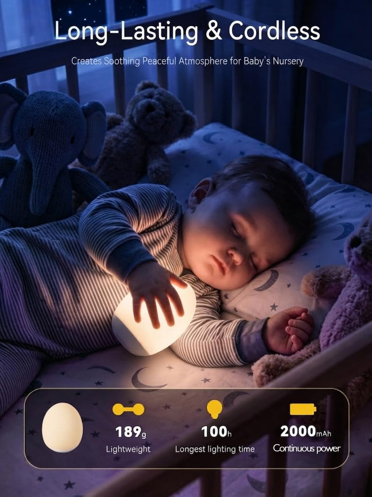 Night Light for Kids,Egg Night Light for Baby Nursery