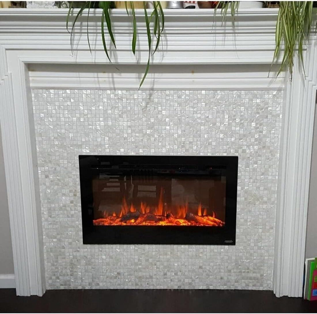 Square Seashell Mother of Pearl Mosaic Tile Kitchen Wall Spa Shower Backsplash Tile (Box of 5 Sheets)