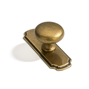 2 Pack 1-1/4Inch(32mm) Antique Brass Cabinet knobs with Backplate