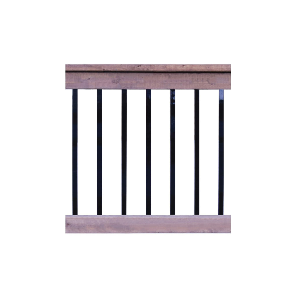 Baluster 1" x 1/2" Rectangular 32" Long, Powder Coated Black - RCTB32 (10 pcs)