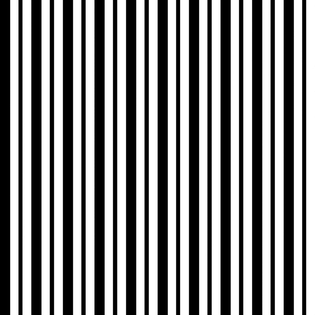 Kimberbell Basics Mini Awning Stripe Black, Fabric by the Yard
