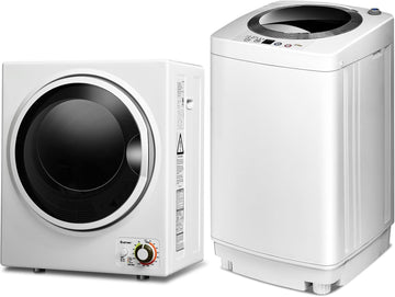 Washer and Dryer Combo Set, 8Lbs Capacity Portable Washing Machine with 6 Wash Programs and 1.5 Cu.Ft. Tumble Laundry