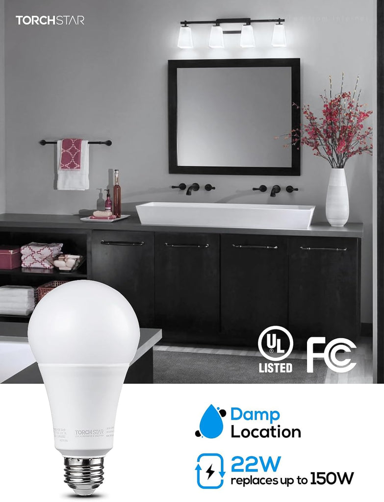 A21 LED Light Bulbs Dimmable Super Bright Light Bulb 5000K
