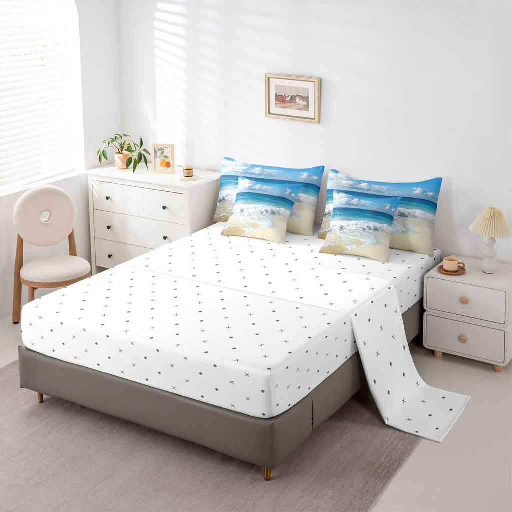 Ocean Wave 7 Pcs Bedding Set Sea Themed