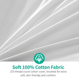 Organic Full Feathers Down Comforter - All Seasons 100% Cotton Quilted Duvet Insert