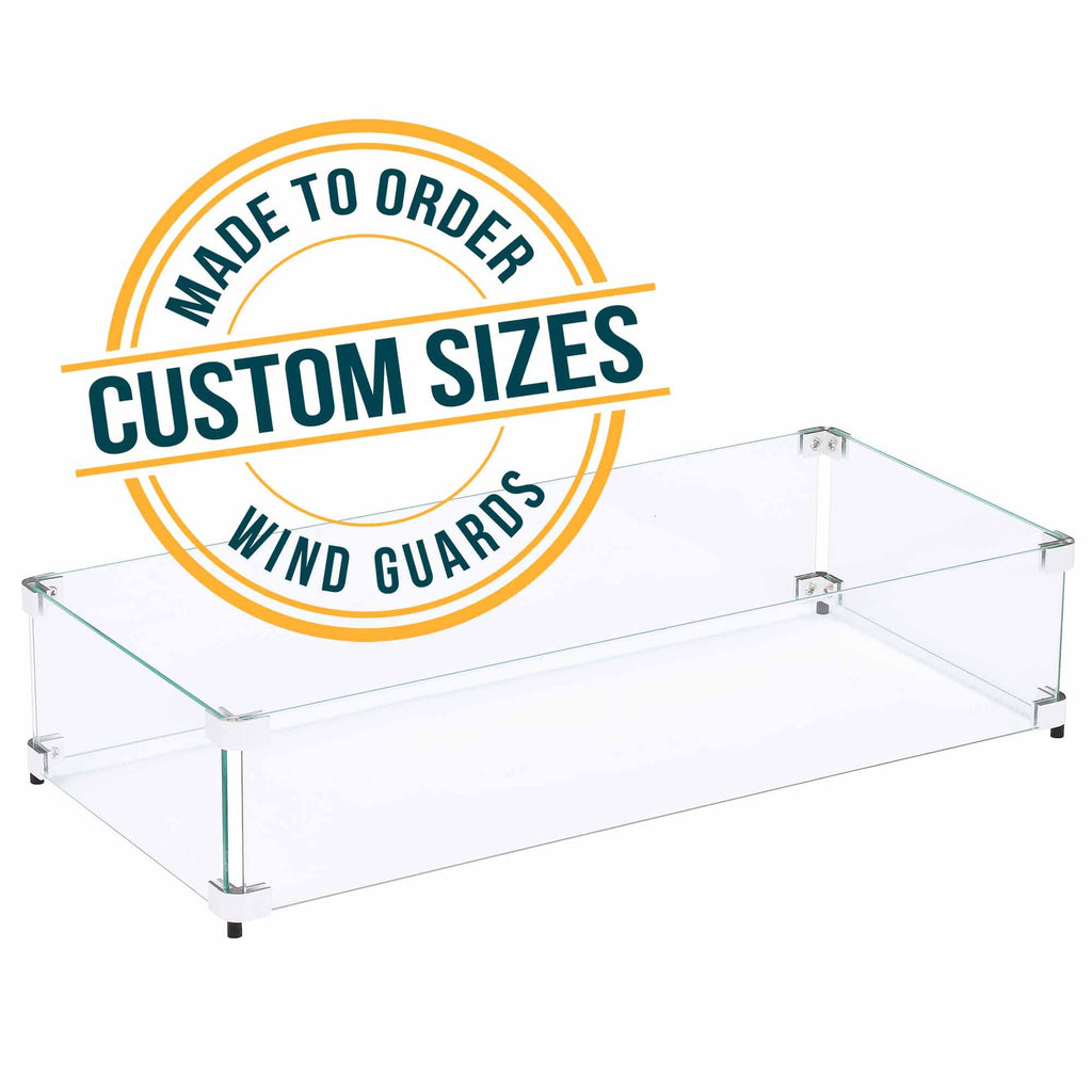 Custom Sized Wind Guard for Gas Fire Pits