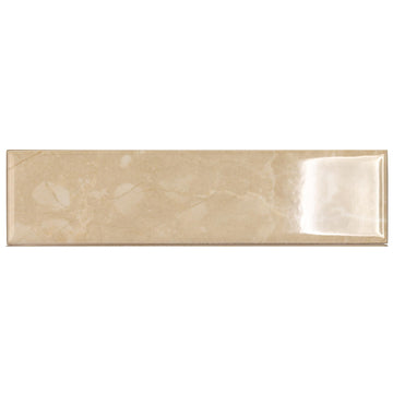 Soft Beige 3x12 Glossy Porcelain Subway Tile - Stone Look Wall Tile Backsplash, Bathroom & Shower Walls (50 Pieces