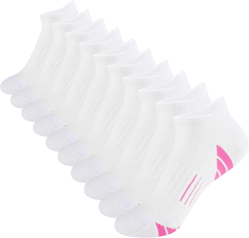 10 Pairs Girls Ankle Socks Athletic Socks With Cushioned Sole For little big kids Old