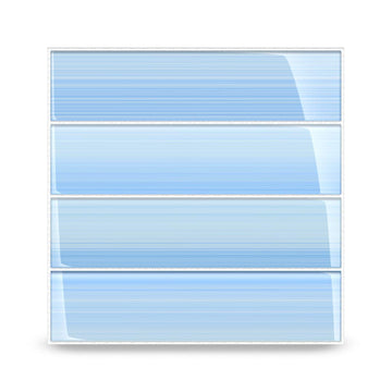 Big Blue Glass Subway Tile Backsplash or Bathroom/Showers, 3x12