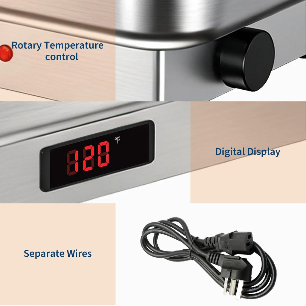 Electric Chafing Dish Buffet Set, 2 × 4.5 QT Roll Top Food Warmer