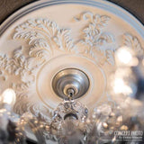 18"OD x 3 1/2"ID x 2 1/2"P Granada Ceiling Medallion, Fits Canopies up to 6-5/8", 2 Piece
