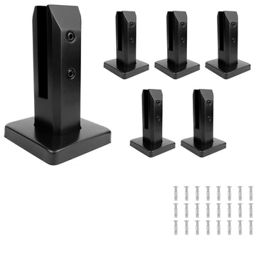 6 Pack Marine Grade Glass Railing Spigot Matte Black NW 2.6lb