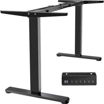 Heavy Duty Dual Motor Electric Sit Stand Desk Frame, 220 lbs Capacity up to 77" x 43" Tops, Memory Controller Height