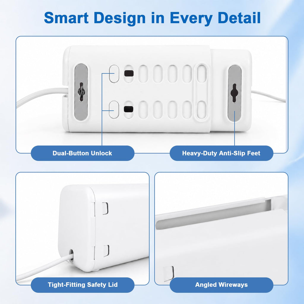 2-Pack Power Strip Cover Box, Baby Proof Surge Protector Cover