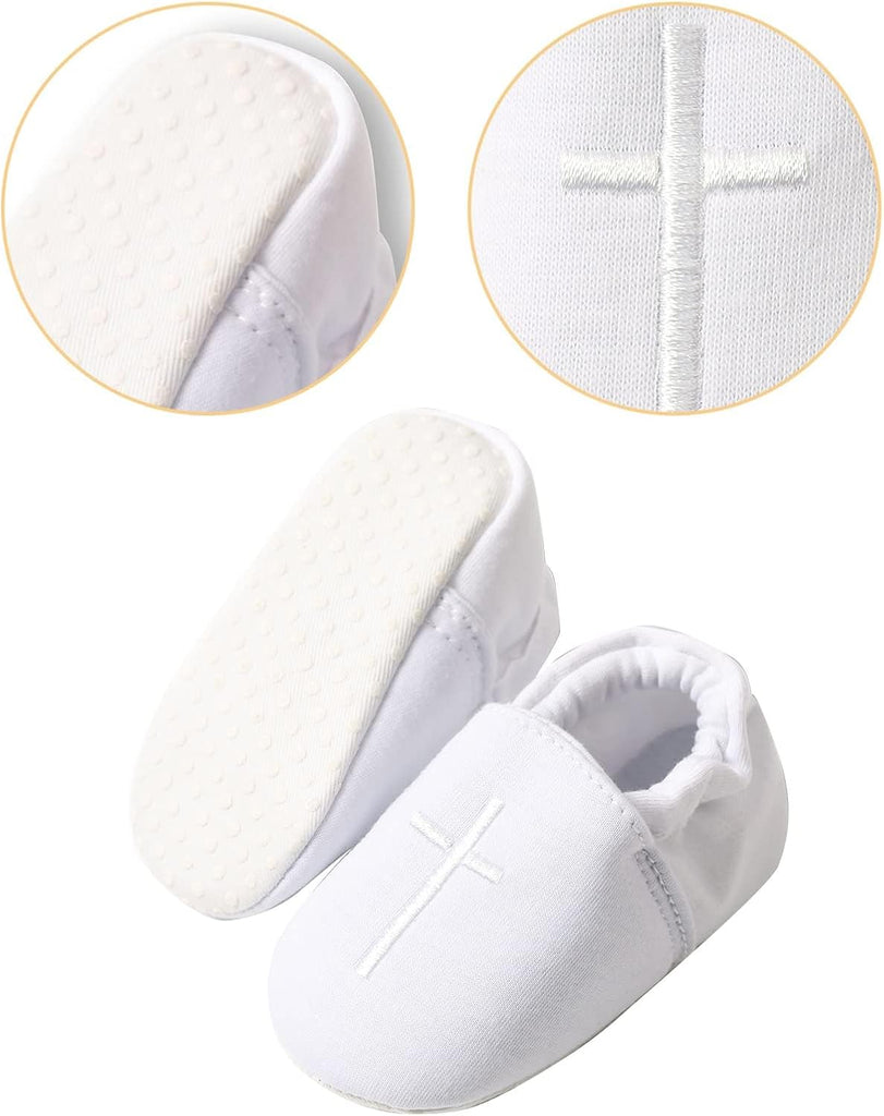 White Baby Boy Baptism Outfit Short Sleeve Set 3-18 Months
