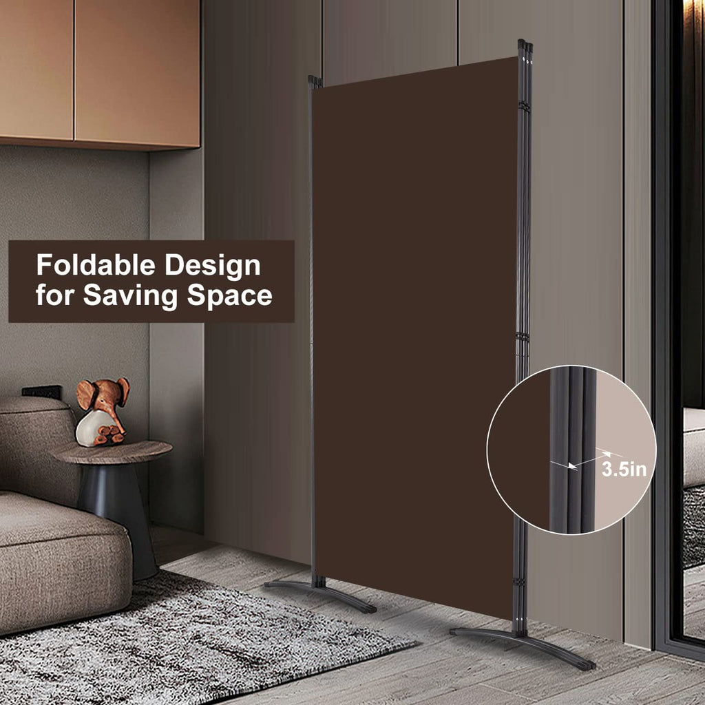 3 Panel Folding Room Divider, Sturdy Frame Freestanding Wall Divider