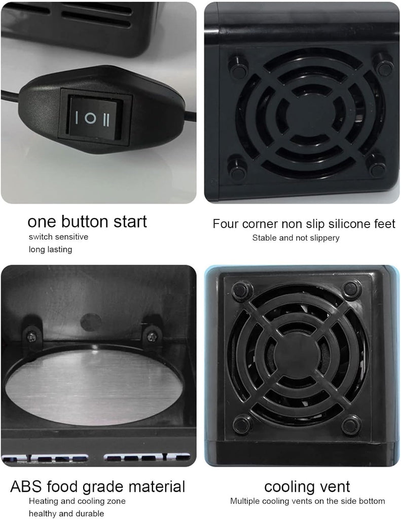 Mini USB Fridge Cooler Beverage Drink Cans Cooler Warmer Refrigerator for Laptop Bedroom, Portable Cold Fridge for