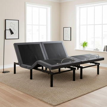 Idealbase Split King Adjustable Bed Base with Massage