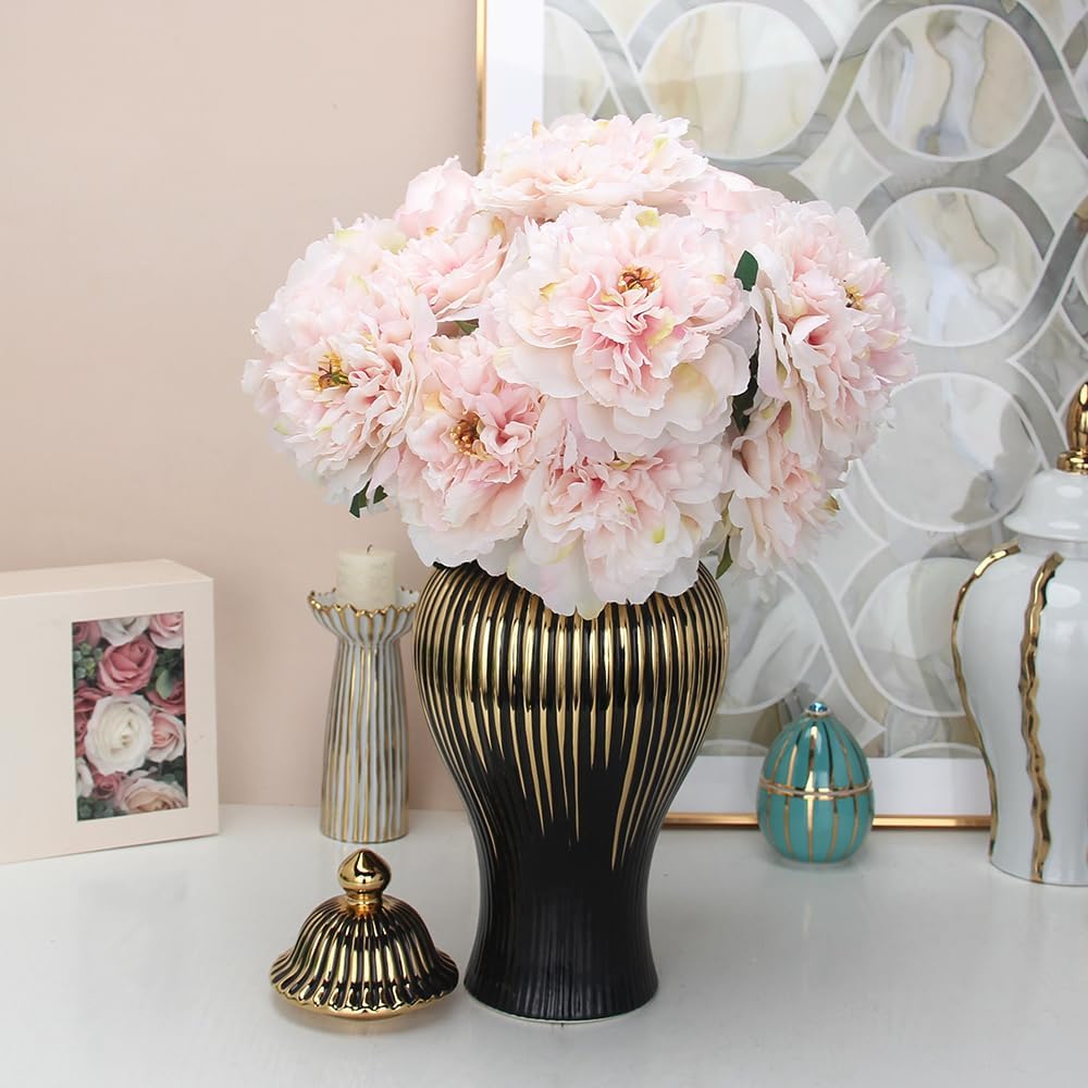 Decorative Ceramic Ginger jar with lid,Storage Ginger jar,Ceramic vase Decor,Entryway,Living Room,Kitchen,Table