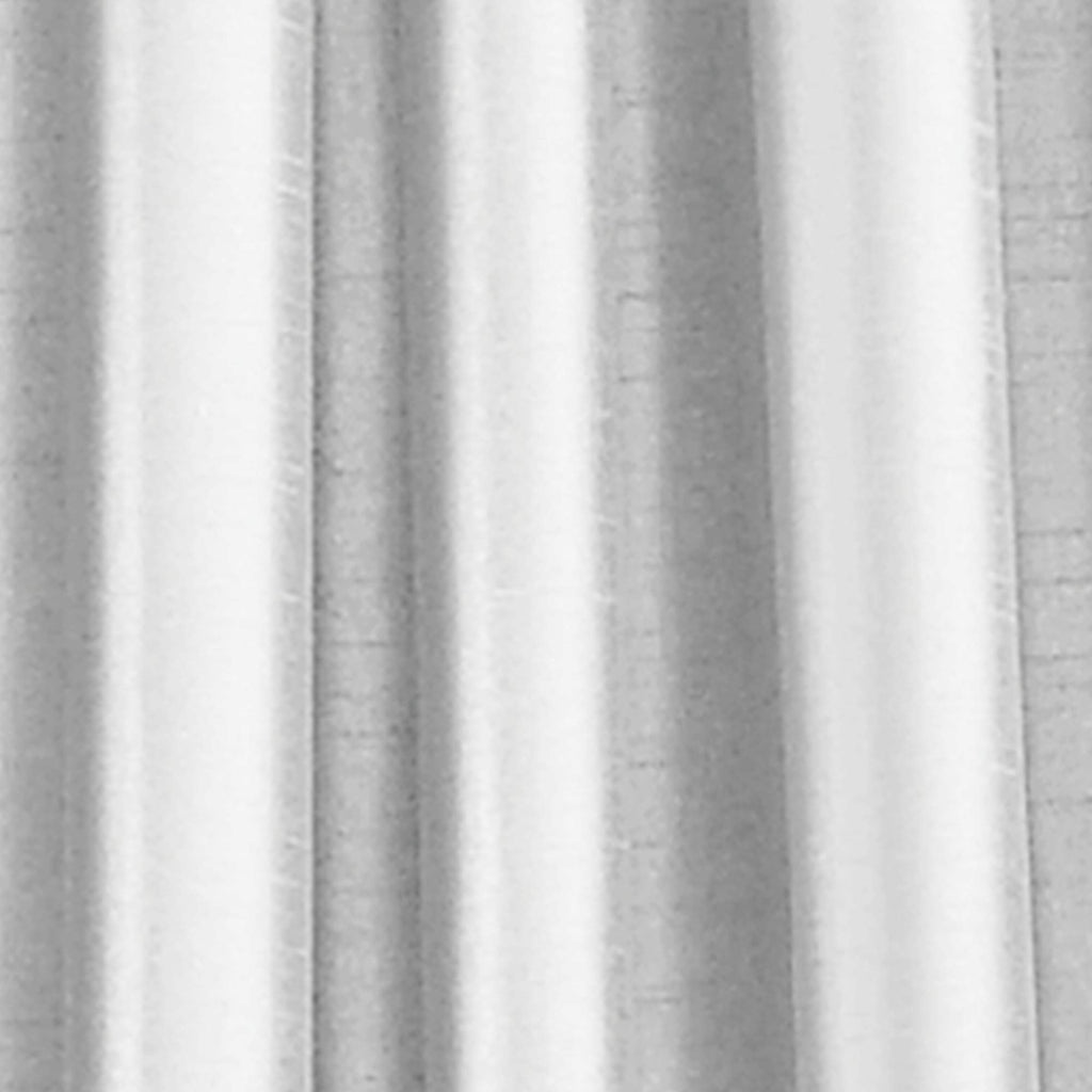 Marquee Faux Silk Pinch Pleat/Back Tab Lined Curtain, 1 Panel, 120-inch, White