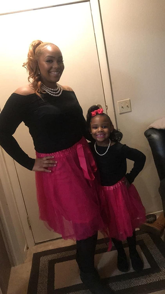 Girls Knee Length Tutu Layered Tulle Skirt