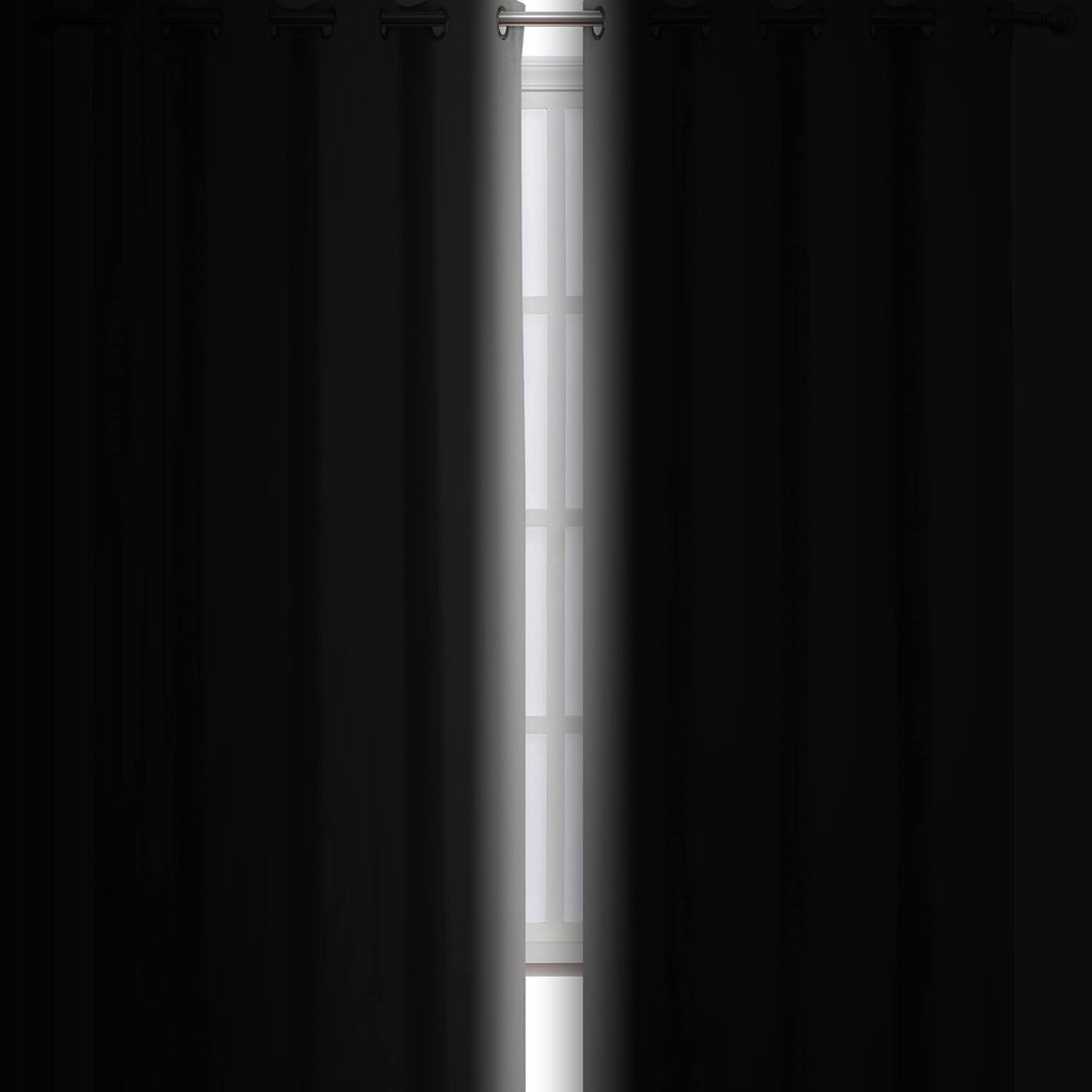 Light Grey Blackout Curtains 34 x 63 Inch Length/Set of 2 Curtain Panels/Thermal Insulated Room Darkening Blackout