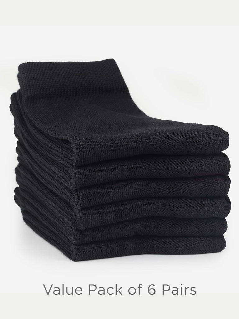 Unisex Kids Boys Girls Soft Cotton School Socks Black White Navy