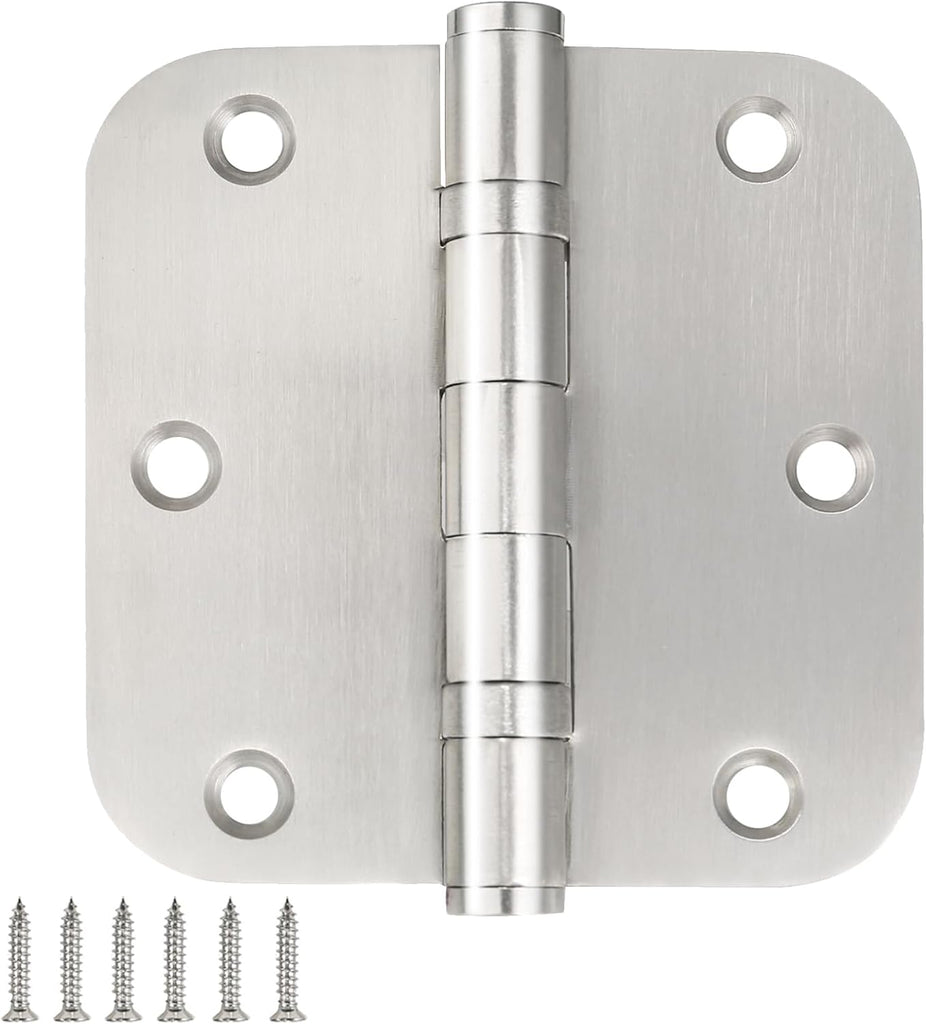 Ball Bearing Door Hinges 3.5'' Stainless Steel Door Hinges 3.5''X 3.5'' Residential Doors Hardware with 5/8" Radius