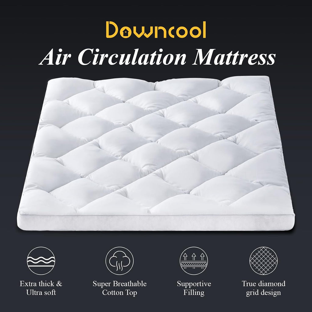 3 Inch Full Mattress Topper, Ultra Thick and Fluffy Supportive Memory Foam Mattress Topper for Body Pain, Mattress