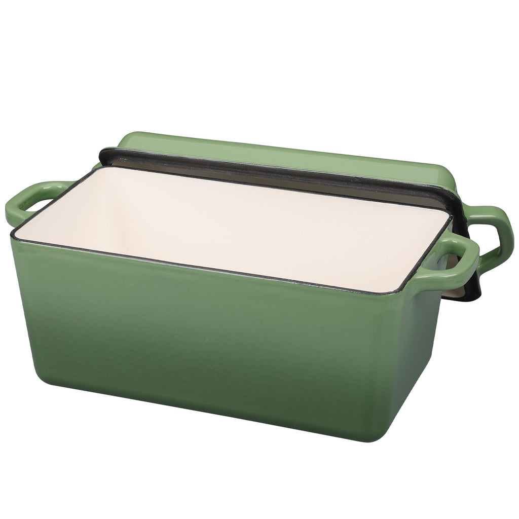 Enameled Cast Iron Dutch Oven, Oblong Bread Oven for Sourdough Bread Baking, Baking Pan, Dual Handles, Oven Safe, 4