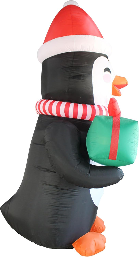 12 FT Tall Lighted Christmas Inflatable Happy Penguin