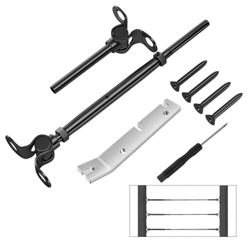 10 Pairs 1/8" Black Cable Railing Hardware Kit Swage Toggle Turnbuckle for Wood Post, T316 Stainless Steel Black Deck