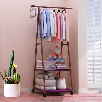 Coat Rack Stand Coat Rack Household Small Space Hanger Bedroom Floor Small Coat Shelf Living Room Pulley Coat Stand