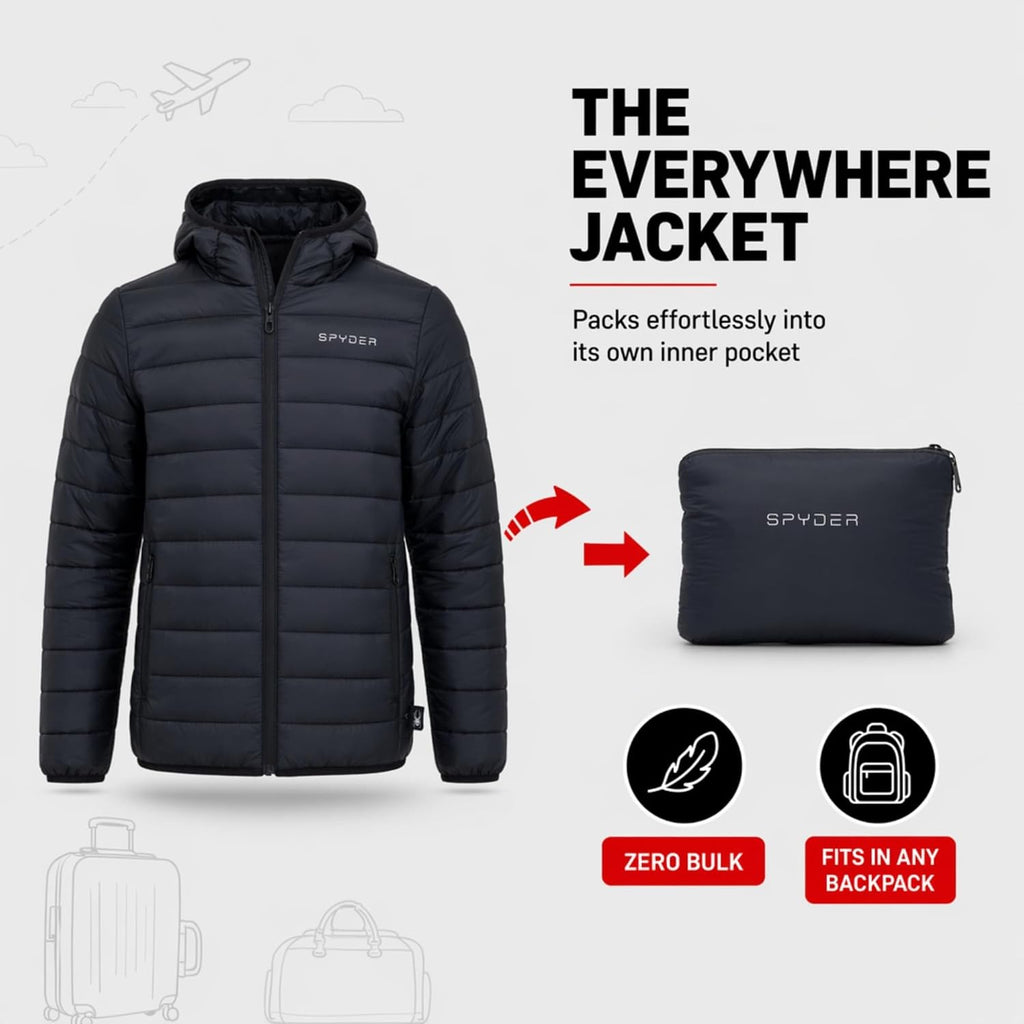 Boys Puffer Jacket - Packable Lightweight Hooded Winter Coat