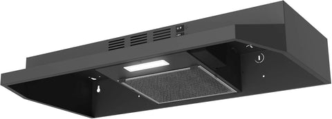 30 Inch Stainless Steel Under Cabinet Range Hood 2 Speed LED Lights Convertible Ducted/Ductless