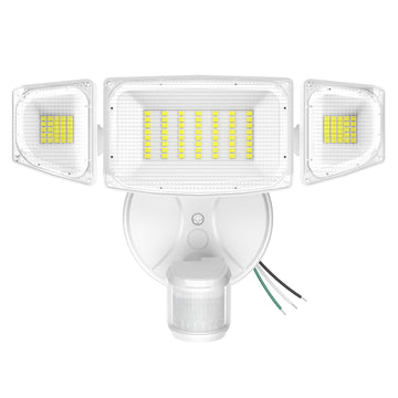 65W Motion Sensor Outdoor Lights, Hardwired LED Security Flood Light, White