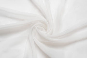 Ivory Chiffon Fabric by The Yard 59" Wide, 5 Yards Continuous